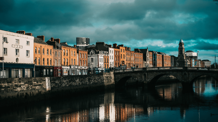 Contact Us Page Image showing the River Liffey, Dublin