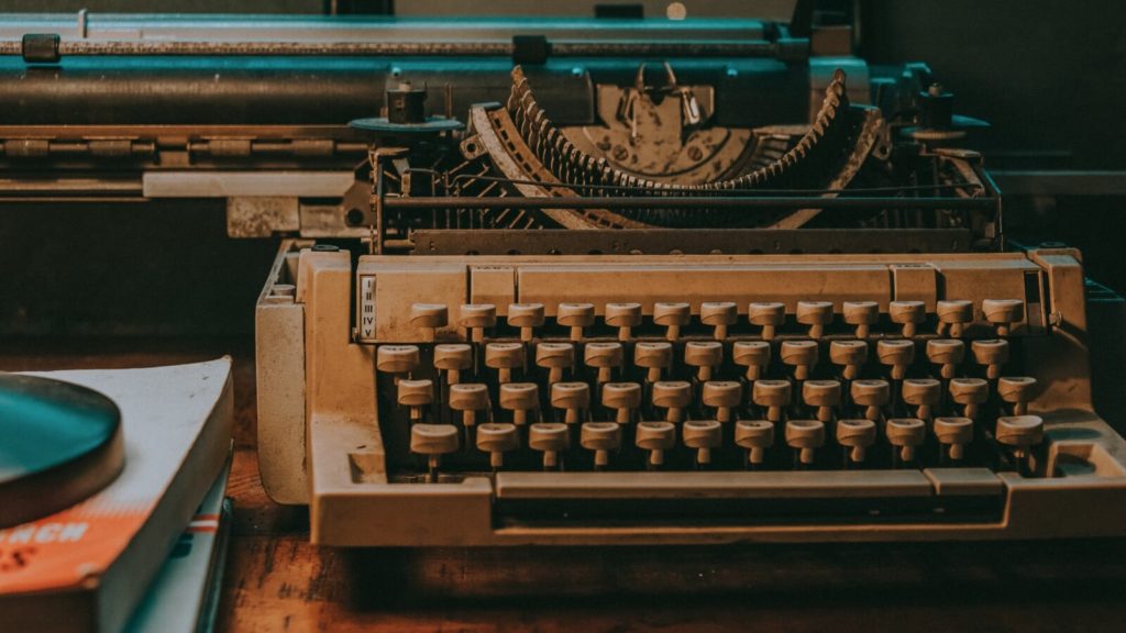 Vintage typewriter for Curriculum Vitae writing