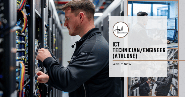 We have an exciting opportunity for an ICT Technician/Engineer in Athlone, Co. Westmeath. This temp-to-permanent role involves hardware installation, troubleshooting, and maintenance within data centres and network environments. Initially a 6-month contract, the position aims to become permanent, offering a salary of €38,500 per annum (pro rata, negotiable). Ideal candidates will have a technical qualification or relevant experience, familiarity with data centres, and a solid understanding of IT hardware and safety protocols. This role provides a chance to work close to home with a leading company in telecommunications and facility management.