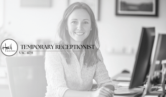 Temporary Receptionist-Holiday Cover