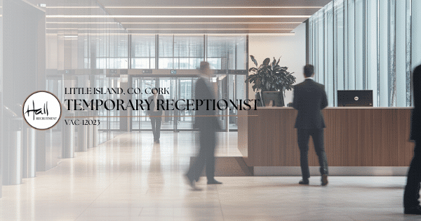 Job Title: Temporary Receptionist – Little Island, Cork Pay: €15.38 per hour | Paid weekly Hours: Monday–Friday, 10am–4.30pm (30-minute lunch) Contract: 6–7 weeks, immediate start until 30th June 2025 We’re hiring an experienced Temporary Receptionist for a professional office in Little Island, Co. Cork. You’ll be the first point of contact for staff and visitors, with key responsibilities including greeting guests and routing calls professionally. This is a front-desk role suited to someone with 1–2 years' receptionist experience in an English-speaking office. This assignment offers a steady daytime schedule, weekly pay, and the potential for future placements with the same company for the right candidate.