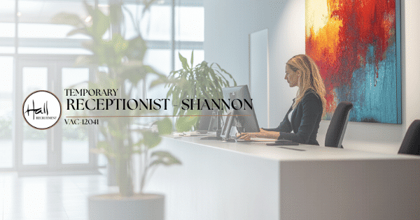 We are hiring a Temporary Receptionist for a well-established organisation based in Shannon, Co. Clare, starting 26th June 2025 for approximately 2–3 months. This full-time, office-based role (Monday to Friday, 9am–5pm) offers €17.00 per hour, paid weekly. As the first point of contact, you'll manage reception duties, greet visitors, handle calls, and support general office administration in a professional, fast-paced environment. Ideal for candidates with reception or front-of-house experience who are looking for short-term employment in the Shannon area.
